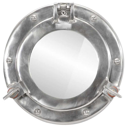 Specchio da Parete Design OblÃƒÂ² ÃƒËœ23 cm in Alluminio e Vetro