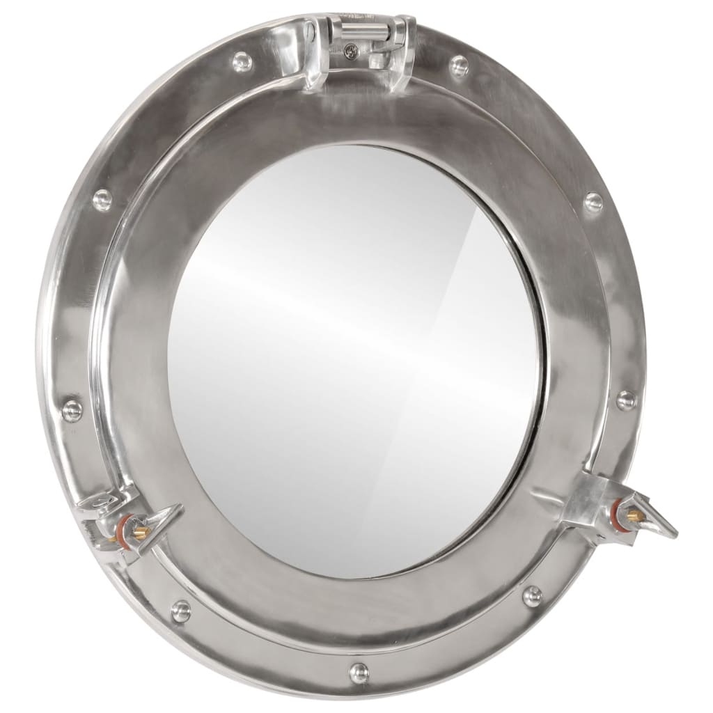 Specchio da Parete Design OblÃƒÂ² ÃƒËœ38 cm in Alluminio e Vetro