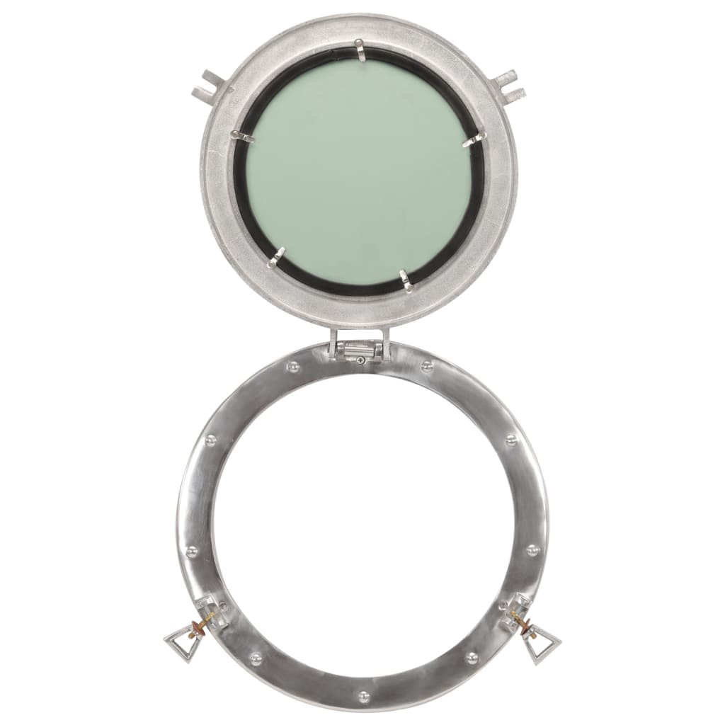 Specchio da Parete Design OblÃƒÂ² ÃƒËœ38 cm in Alluminio e Vetro