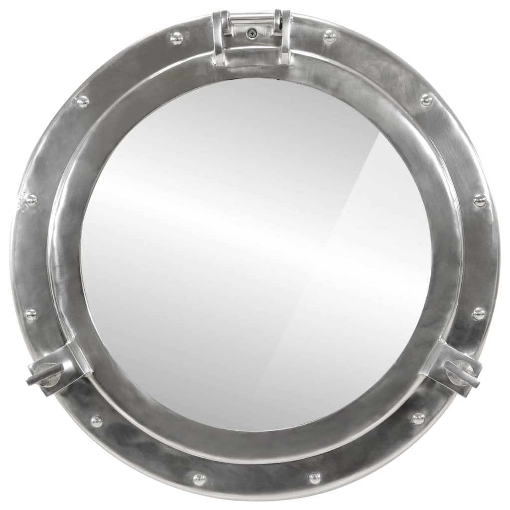 Specchio da Parete Design OblÃƒÂ² ÃƒËœ50 cm in Alluminio e Vetro