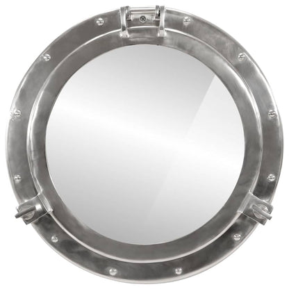 Specchio da Parete Design OblÃƒÂ² ÃƒËœ50 cm in Alluminio e Vetro
