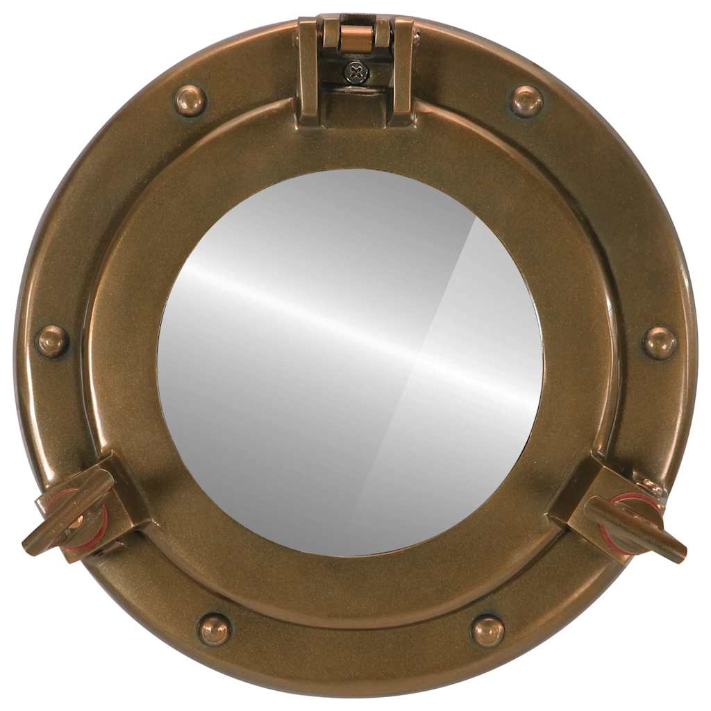 Specchio da Parete Design OblÃ² Ã˜23 cm in Alluminio e Vetro