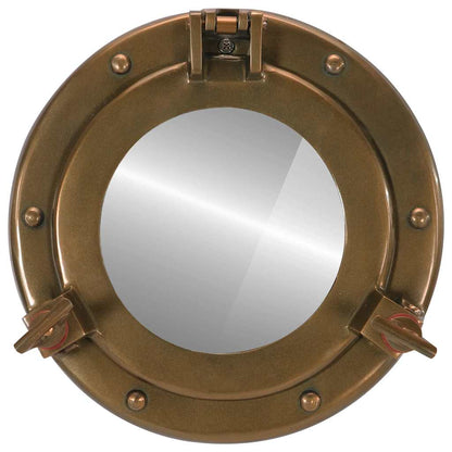 Specchio da Parete Design OblÃ² Ã˜23 cm in Alluminio e Vetro