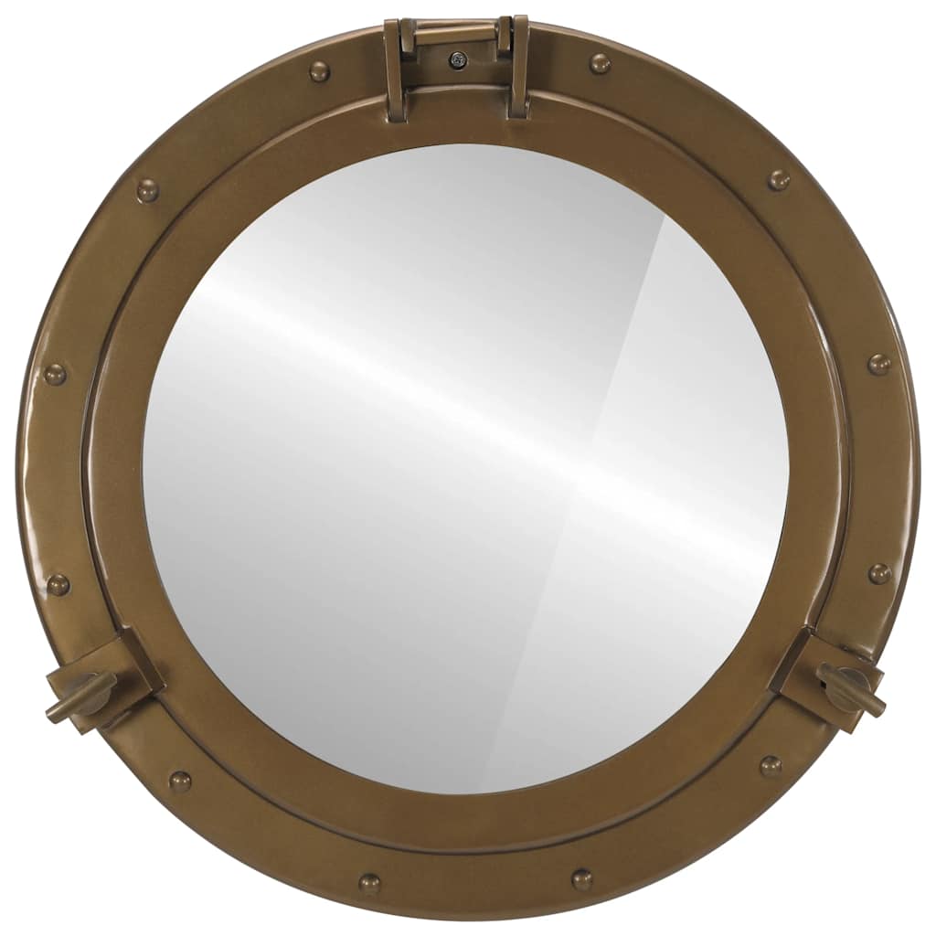 Specchio da Parete Design OblÃƒÂ² ÃƒËœ50 cm in Alluminio e Vetro