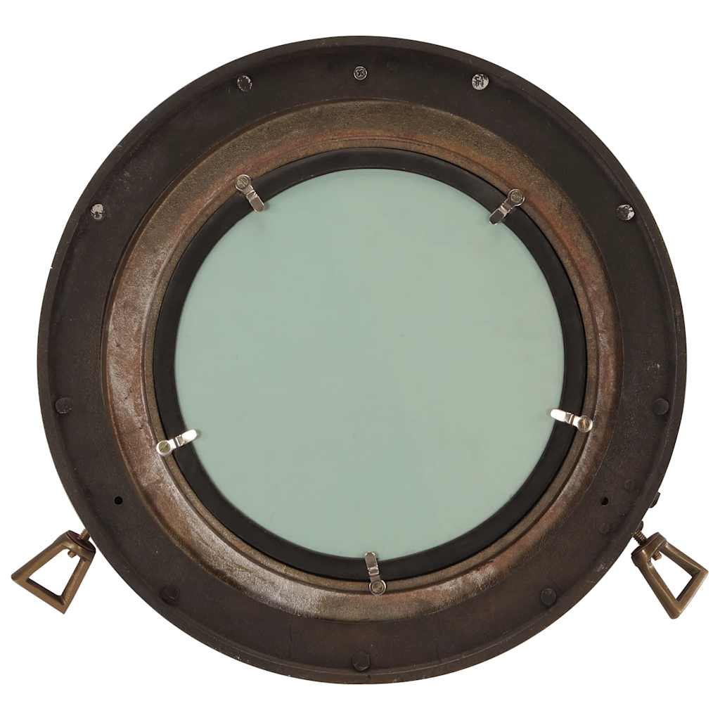 Specchio da Parete Design OblÃƒÂ² ÃƒËœ50 cm in Alluminio e Vetro