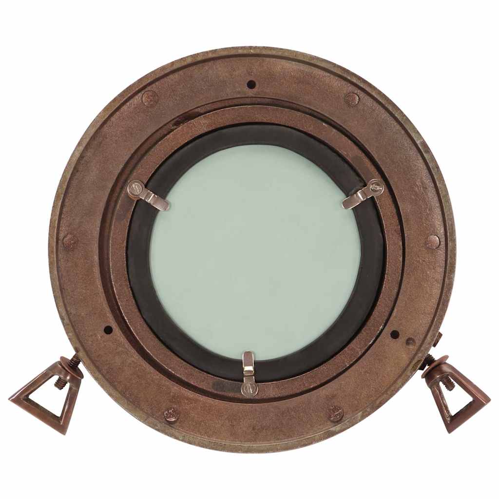 Specchio da Parete Design OblÃ² Ã˜23 cm in Alluminio e Vetro