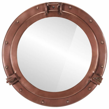 Specchio da Parete Design OblÃƒÂ² ÃƒËœ50 cm in Alluminio e Vetro