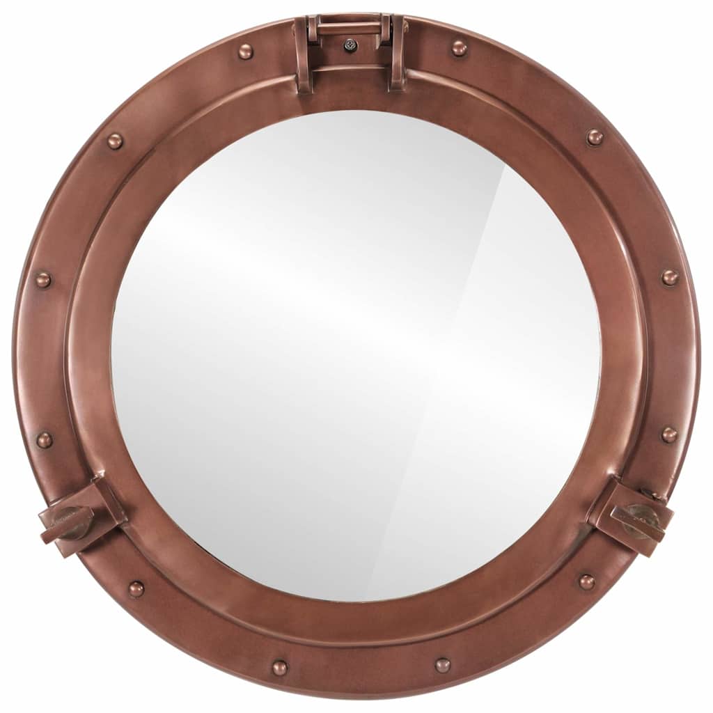 Specchio da Parete Design OblÃƒÂ² ÃƒËœ50 cm in Alluminio e Vetro