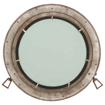 Specchio da Parete Design OblÃƒÂ² ÃƒËœ50 cm in Alluminio e Vetro