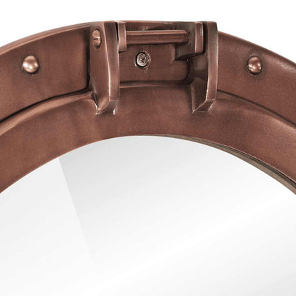 Specchio da Parete Design OblÃƒÂ² ÃƒËœ50 cm in Alluminio e Vetro