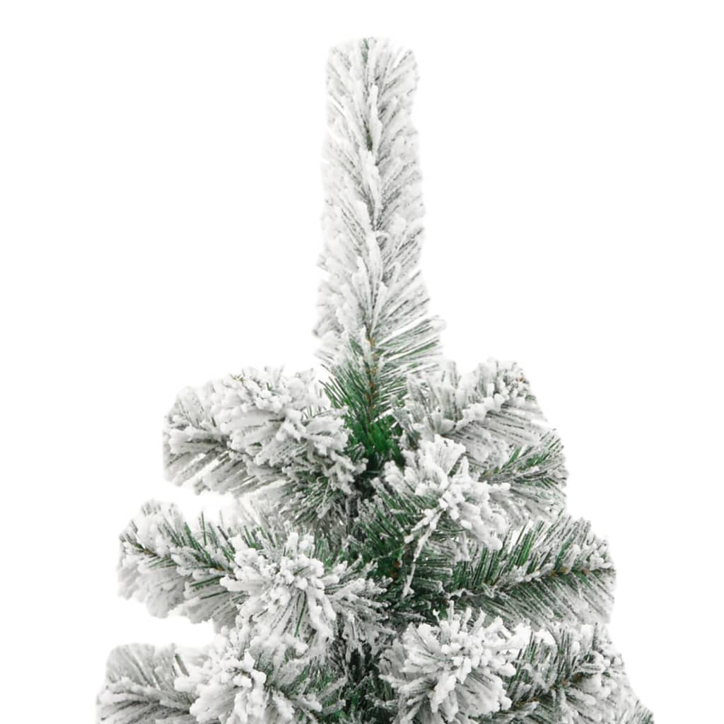 Albero Natale Artificiale Incernierato con Neve Fioccata 180 cm