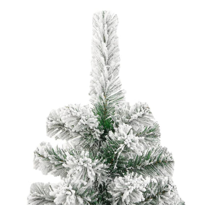 Albero Natale Artificiale Incernierato con Neve Fioccata 180 cm