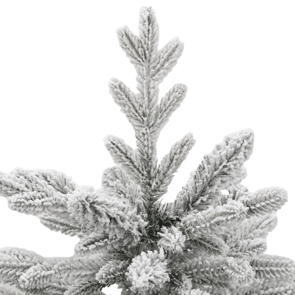 Albero Natale Artificiale Incernierato con Neve Fioccata 150 cm