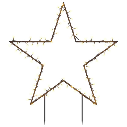 Decorazione Luminosa Natalizia con Picchetti Stella 80LED 60cm