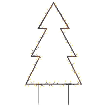 Decorazione Luminosa Natalizia con Picchetti Albero 80LED 60cm