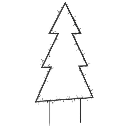 Decorazione Luminosa Natalizia con Picchetti Albero 80LED 60cm