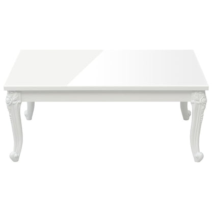 Tavolino da Salotto Bianco Lucido 100x50x42cm Legno Multistrato