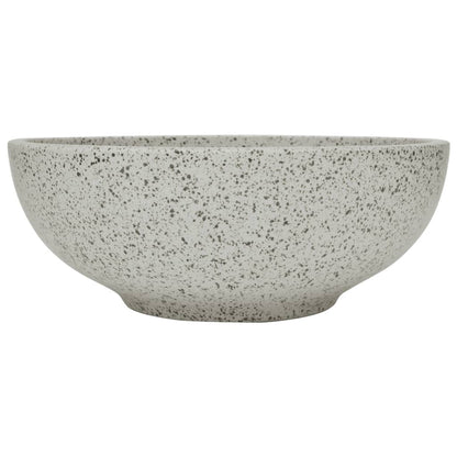 Lavabo da Appoggio Grigio Rotondo ?41x14 cm Ceramica