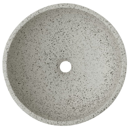 Lavabo da Appoggio Grigio Rotondo ?41x14 cm Ceramica