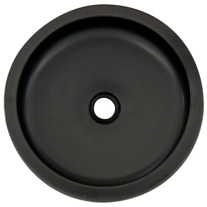Lavabo da Appoggio Nero e Marrone Rotondo ?41x14 cm Ceramica