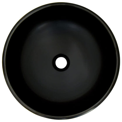 Lavabo da Appoggio Nero e Blu Rotondo ?41x14 cm Ceramica