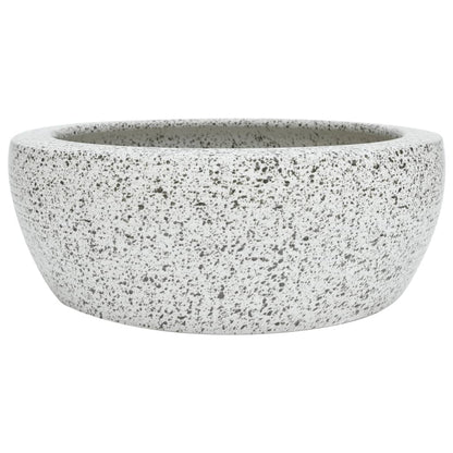Lavabo da Appoggio Grigio Rotondo ?41x14 cm Ceramica