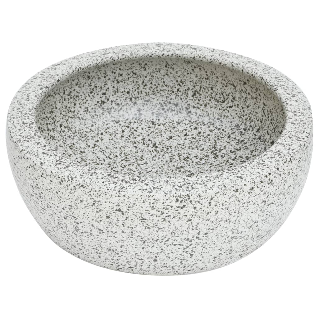 Lavabo da Appoggio Grigio Rotondo ?41x14 cm Ceramica