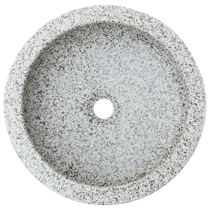 Lavabo da Appoggio Grigio Rotondo ?41x14 cm Ceramica