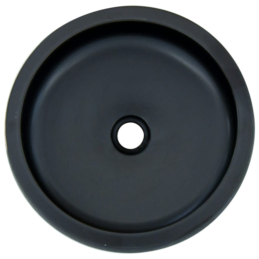 Lavabo da Appoggio Nero e Blu Rotondo ?41x14 cm Ceramica