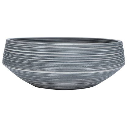 Lavabo da Appoggio Grigio Rotondo ?41x14 cm Ceramica