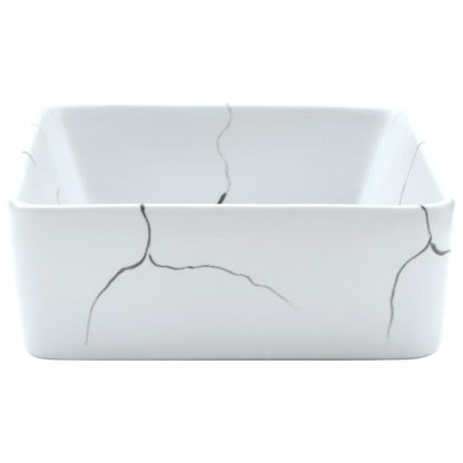 Lavabo da Appoggio Bianco Rettangolare 46x35,5x13 cm Ceramica