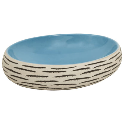 Lavabo da Appoggio Multicolore Ovale 59x40x15 cm Ceramica