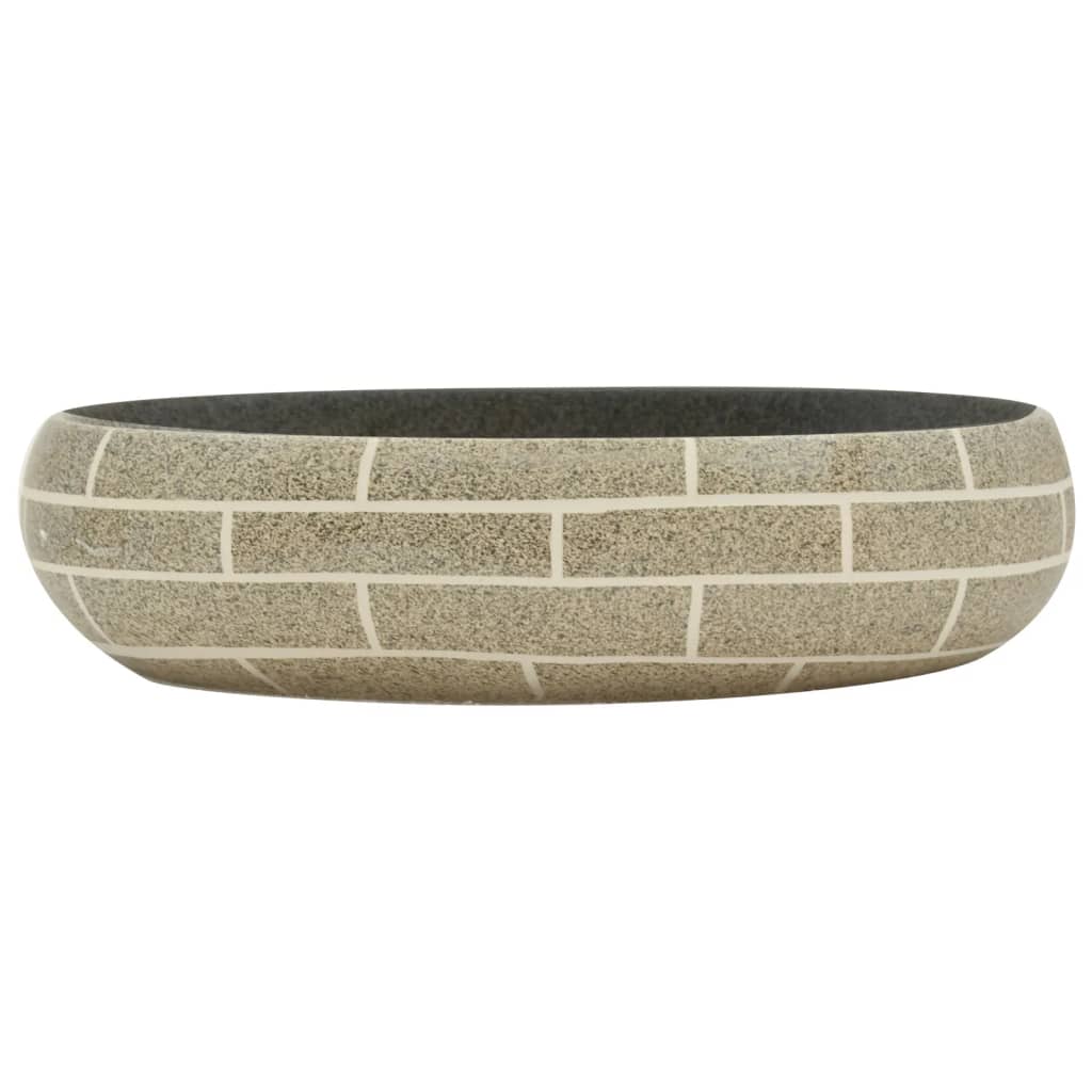 Lavabo da Appoggio Multicolore Ovale 59x40x15 cm Ceramica