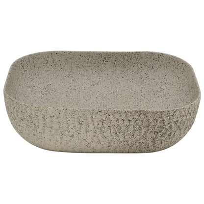 Lavabo da Appoggio Grigio Rettangolare 48x37,5x13,5 cm Ceramica