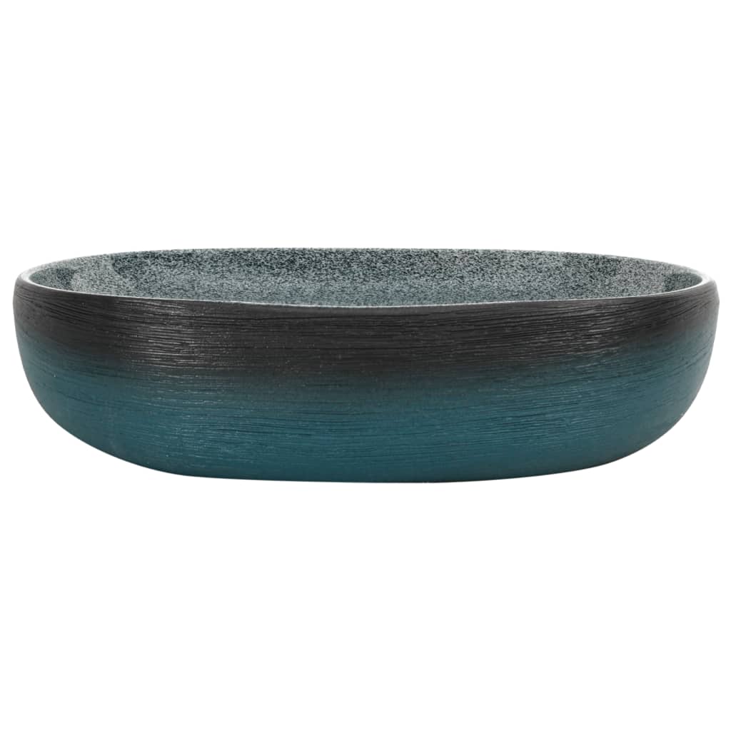 Lavabo da Appoggio Turchese Ovale 59x40x14 cm Ceramica