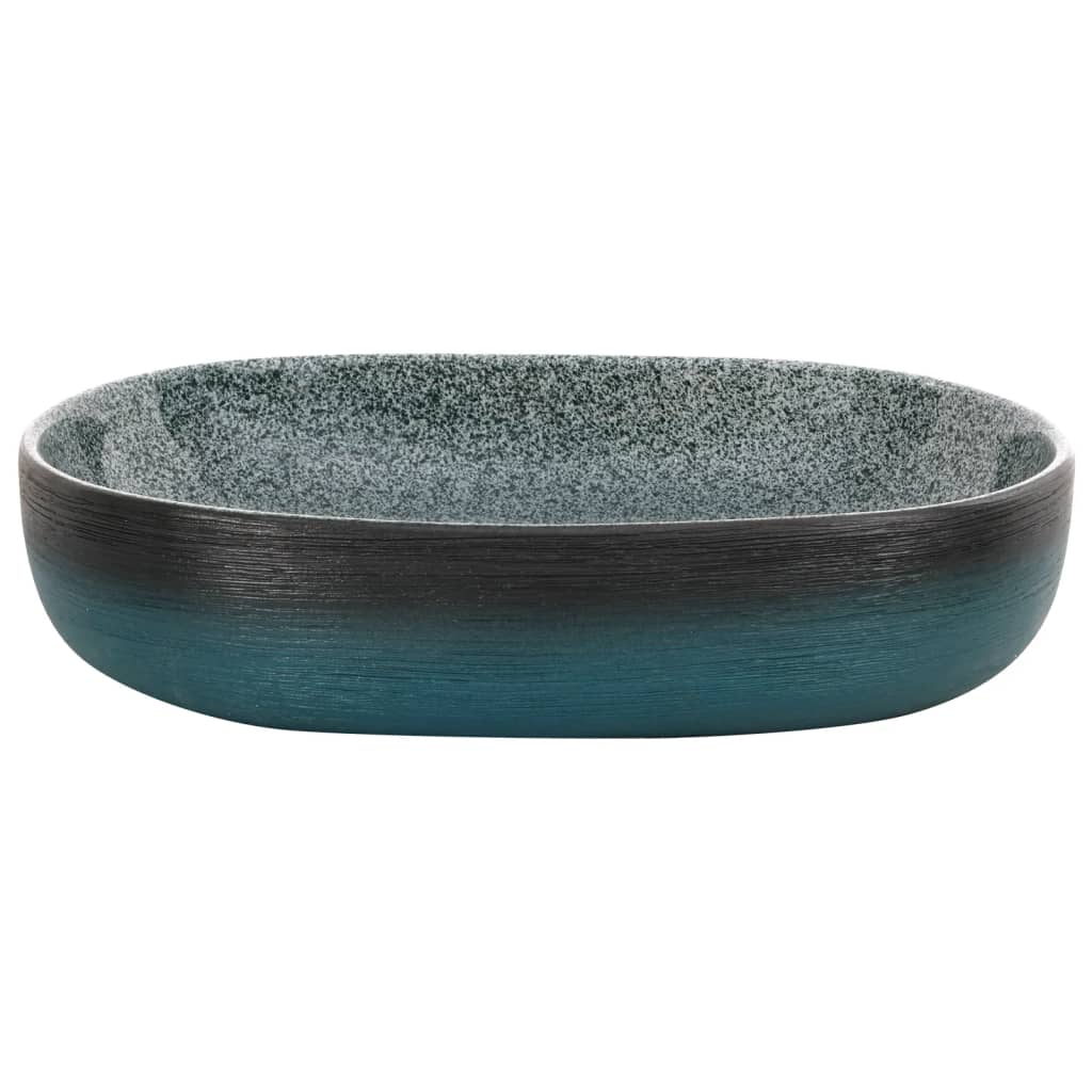Lavabo da Appoggio Turchese Ovale 59x40x14 cm Ceramica