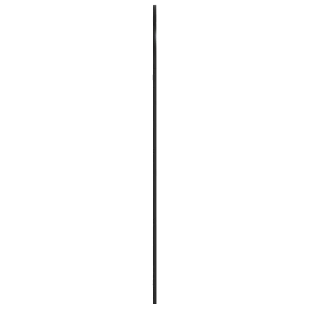 Specchio da Parete Nero 60x130 cm Arco in Ferro