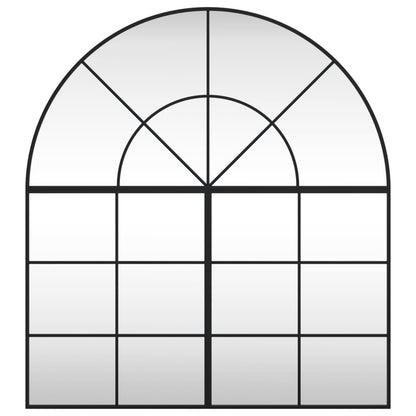 Specchio da Parete Nero 100x110 cm Arco in Ferro