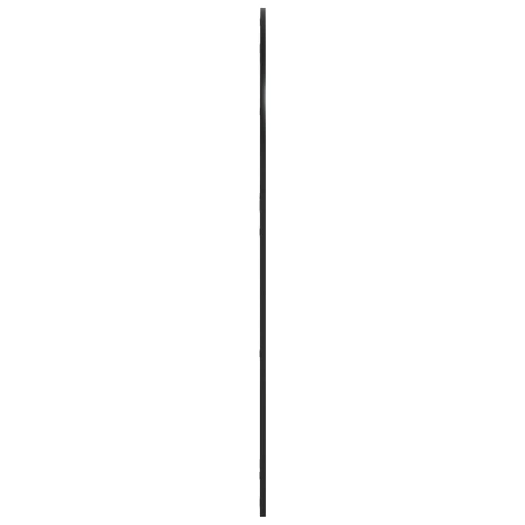 Specchio da Parete Nero 100x130 cm Arco in Ferro