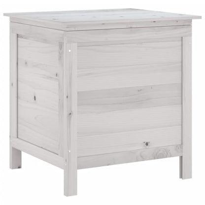 Contenitore Giardino Bianco 50x49x56,5 cm Legno Massello Abete