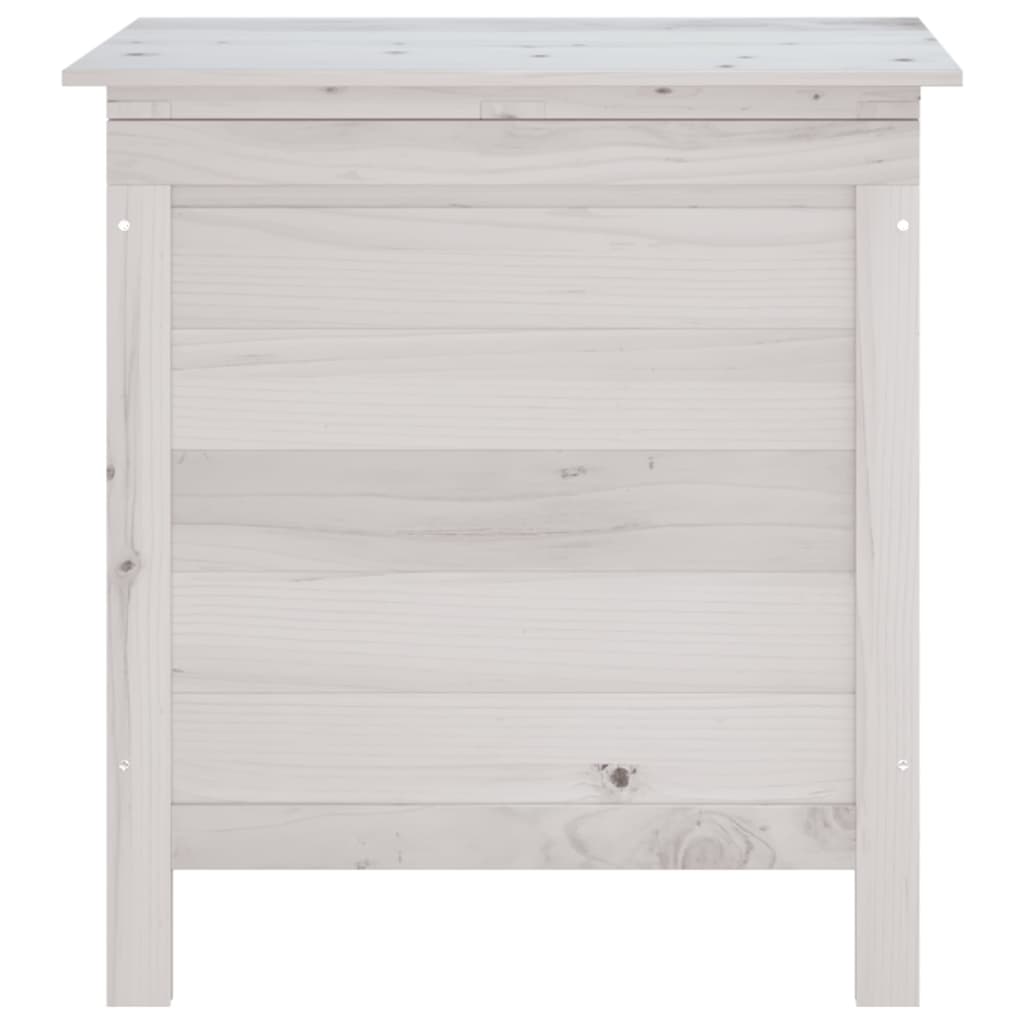 Contenitore Giardino Bianco 50x49x56,5 cm Legno Massello Abete