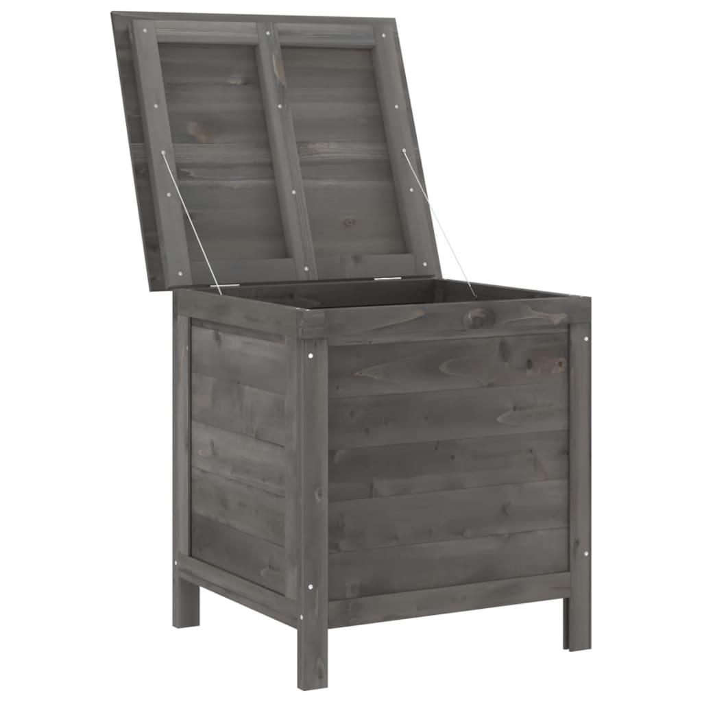 Contenitore da Giardino Antracite 50x49x56,5 cm Massello Abete