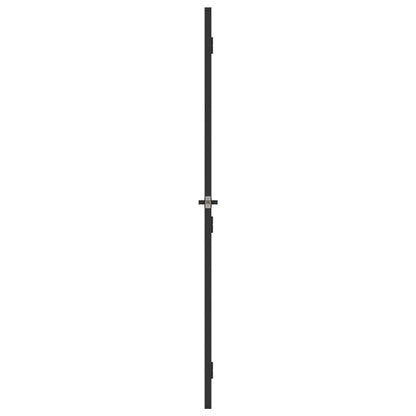Porta Interni Sottile Nera 76x201,5cm Vetro Temperato Alluminio