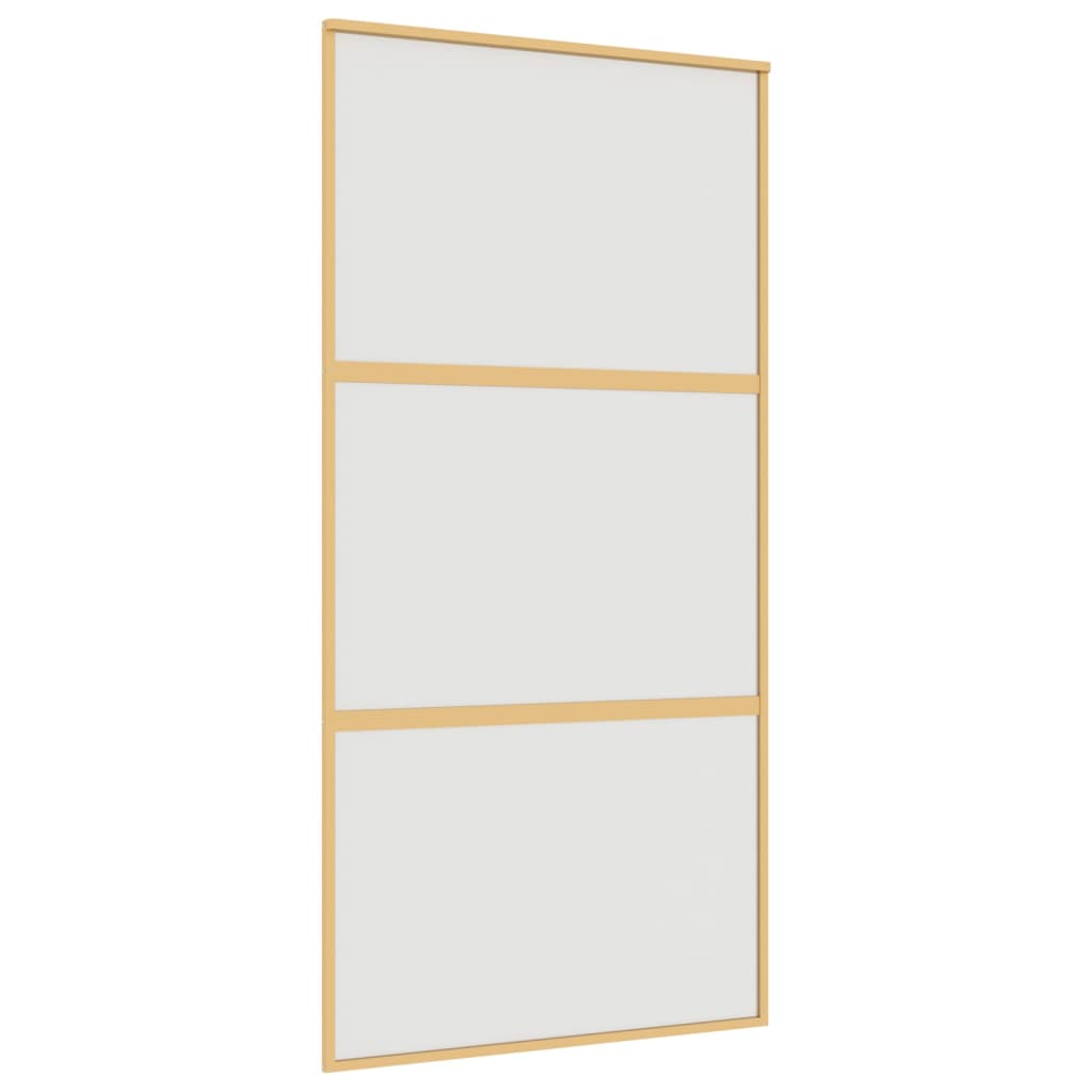 Porta Scorrevole Oro 102,5x205 Vetro Smerigliato ESG Alluminio