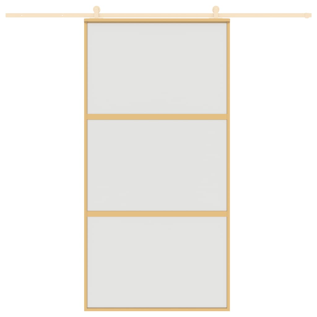 Porta Scorrevole Oro 102,5x205 Vetro Smerigliato ESG Alluminio
