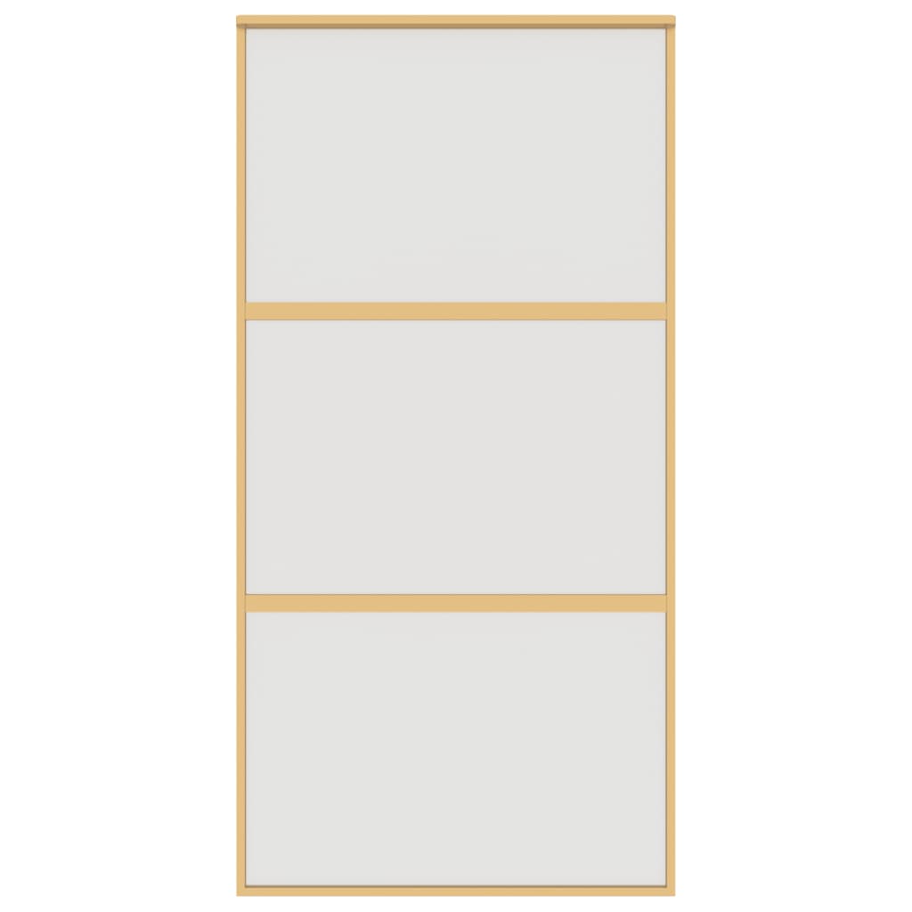 Porta Scorrevole Oro 102,5x205 Vetro Smerigliato ESG Alluminio