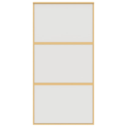 Porta Scorrevole Oro 102,5x205 Vetro Smerigliato ESG Alluminio