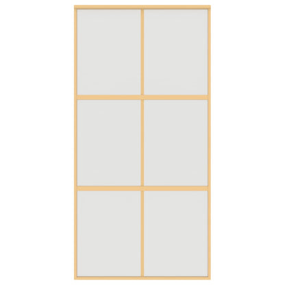 Porta Scorrevole Oro 102,5x205 Vetro Smerigliato ESG Alluminio