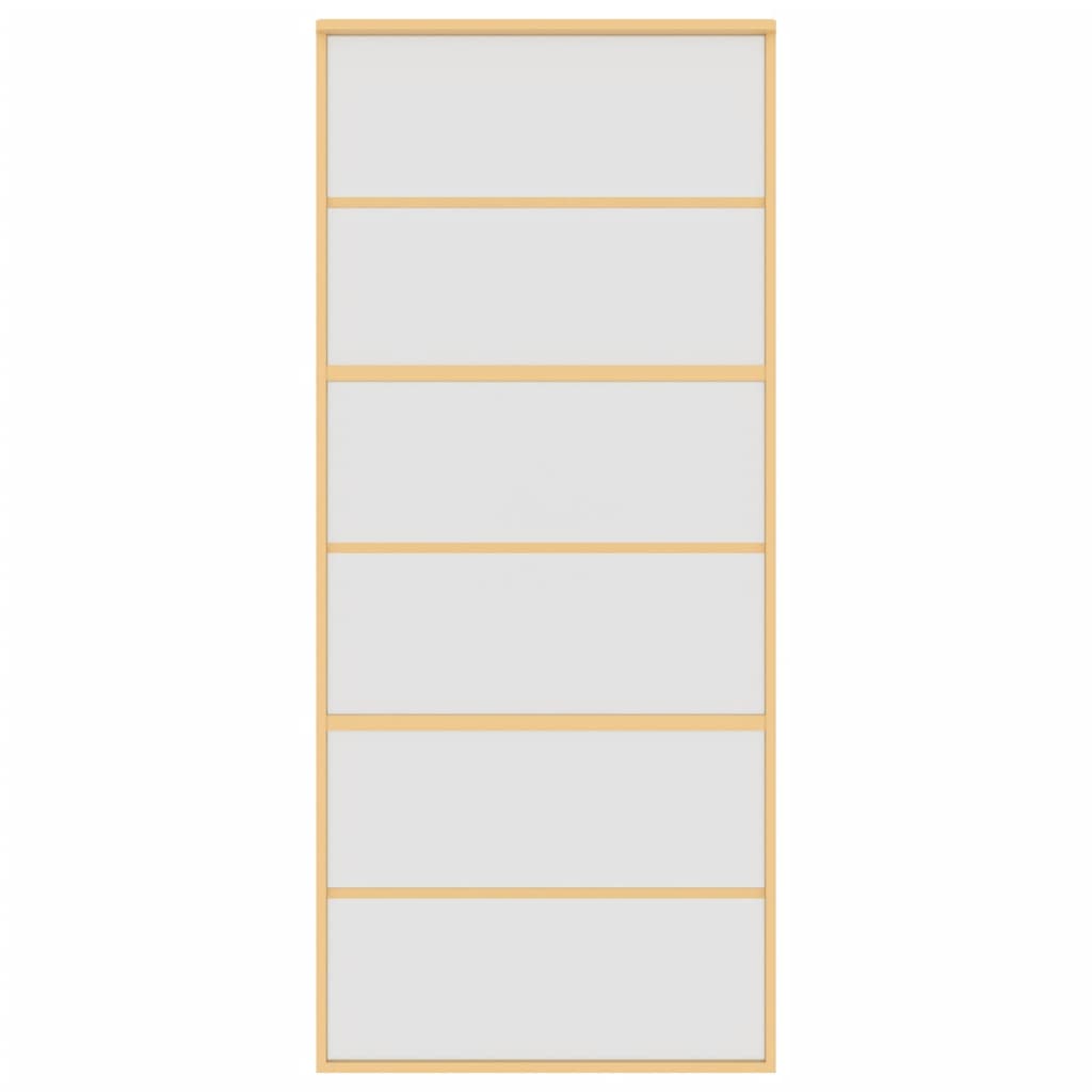 Porta Scorrevole Dorata 90x205 Vetro Smerigliato ESG Alluminio