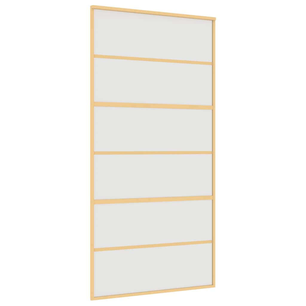 Porta Scorrevole Oro 102,5x205 Vetro Smerigliato ESG Alluminio